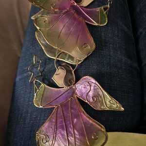 Purple and Gold Angel Ornament